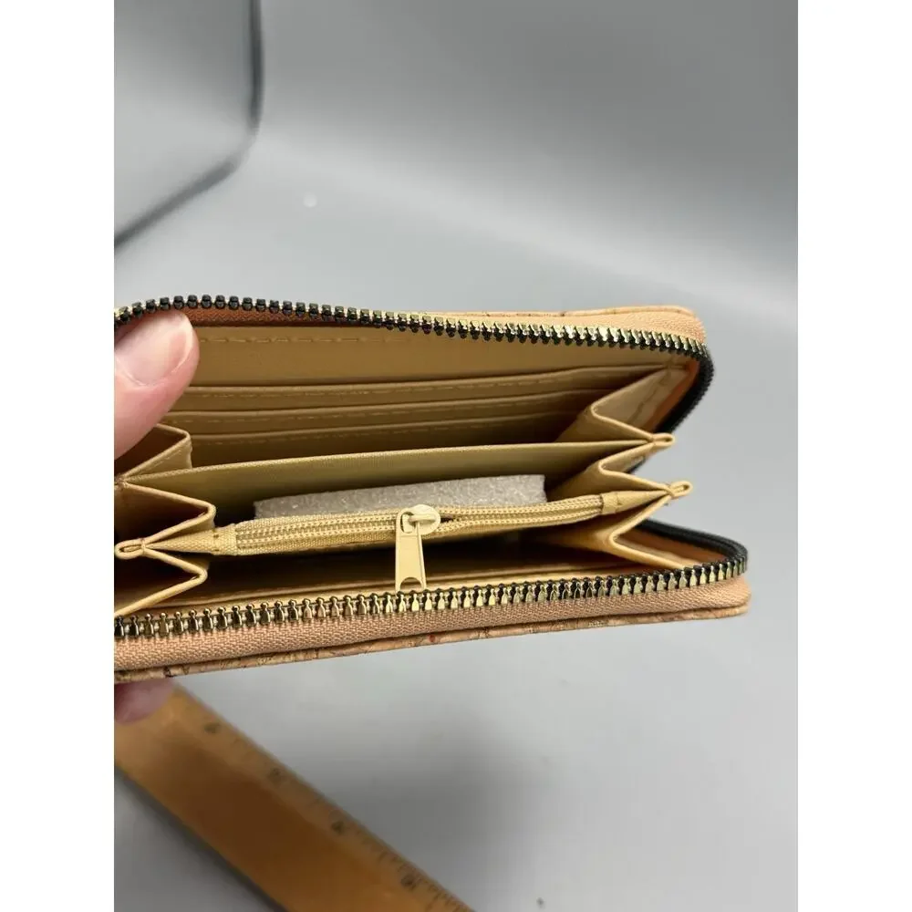 New Cork Zip Around Wallet Dreamcatcher Vegan Leather Boho Organizer